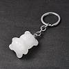 Natural Quartz Crystal Pendant Keychains KEYC-P011-02P-12-4