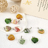 10Pcs 5 Colors Transparent Glass Pendants GLAA-TA0001-73-4