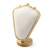 Bust Shaped Microfiber & Wood Jewelry Necklace Display Stands NDIS-H042-03C-1