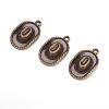 Tibetan Style Alloy Hat Pendants TIBEP-1023-AB-FF-2