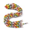 Electroplate & Gradient Color Glass Beads Strands LAMP-M023-03-2