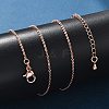 Brass Cable Chain Necklaces Making MAK-P011-01RG-4