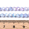Anti-Tarnish Electroplate Bicone Glass Beads Strands EGLA-T021-4mm-16-06-4