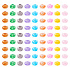  90Pcs 9 Colors Transparent Crackle Acrylic Beads MACR-TA0001-28-2