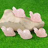 Natural Rose Quartz Carved Healing Snail Figurines PW-WG23180-02-1