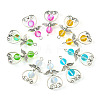 24Pcs 6 Colors Synthetic Moonstone Dyed Pendants with Antique Silver Plated Alloy Wing FIND-TA0003-86-2
