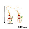 Christmas Theme Brass Dangle Earrings IP2522-3-1