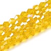 Transparent Electroplate Glass Beads Strands EGLA-A039-T4mm-B22-1