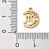 Real 18K Gold Plated 304 Stainless Steel Pendants STAS-R003-02G-05-3