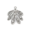 Brass Pave Clear Cubic Zirconia Pendants KK-L238-30P-1