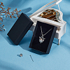 Brass Bead Cage Teardrop with Alloy Wing Pendant Cable Chain Necklaces NJEW-DR00030-4