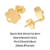 16Pcs 2 Colors 201 Stainless Steel Stud Earring Findings with Hole EJEW-FS0001-20-4