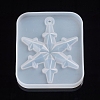 Christmas Snowflake Resin Casting Silicone Pendant Molds X-DIY-WH0162-57-2