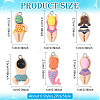 12Pcs 6 Styles Plastic Pendants KY-YW0002-21-2