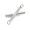 304 Stainless Steel Letter Connector Charms STAS-M108-01P-24-2