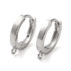 Brass Hoop Earrings Finding X-KK-H455-62P-1