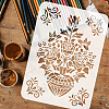 3Pcs 3 Styles PET Hollow Out Drawing Painting Stencils DIY-WH0394-0190-3