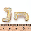Brass Micro Pave Cubic Zirconia Pendants KK-N254-06G-J-3