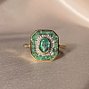 Rectangle Alloy with Rhinestone Finger Rings for Women FS-WGB46A4-03-1