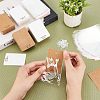 SUPERFINDINGS 200Pcs 2 Style Rectangle with Word Handmade with Love Paper Earring Display Cards CDIS-FH0001-04-3