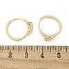 Brass Clear Cubic Zirconia Hoop Earrings EJEW-Q014-14G-3