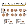 SUNNYCLUE Natural Wood Stud Earrings EJEW-SC0001-21P-2