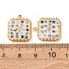 304 Stainless Steel Enamel Pendants STAS-F352-04A-01-3