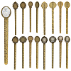 8Pcs Tibetan Style Alloy Cabochon Setting TIBE-ME0001-09-1