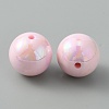 Pearlized Plastic Round Beads KY-WH0004-06E-1