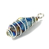 5Pcs Electroplated Natural Quartz Pendants PALLOY-JF03150-4