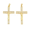 Easter Brass Micro Pave Clear Cubic Zirconia Pendants CU-CBABDE1-03G-1