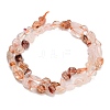 Natural Red Hematoid Quartz/Ferruginous Quartz Beads Strands GG-CBAC61B-B04-02-4