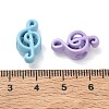 Spray Painted Alloy European Beads AL-CBA5B8E-15-3