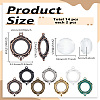 14Pcs 7 Colors Alloy Pendant Cabochon Settings FIND-LP0002-46-2