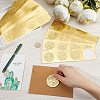 CRASPIRE 40 Sheets 4 Styles Self Adhesive Gold Foil Embossed Stickers DIY-CP0010-41-3