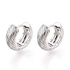Brass Twist Hoop Earrings EJEW-T048-40P-1