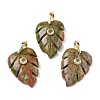 Natural Unakite Pendants GG-CBA105B-01F-G-1