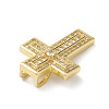 Rack Plating Brass Micro Pave Cubic Zirconia Pendants KK-H443-10G-3