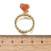 Brass Curb Chain Cuff Rings for Women RJEW-Z085-03G-05-5