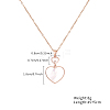 Brass Pearl Shell Heart Pendant Necklace for Women XQ6291-1