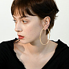 3 Pairs Brass Hoop Earrings for Women EJEW-BBC0001-66G-05-5