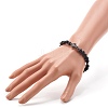 Natural Lava Rock Beads Stretch Bracelet for Girl Women BJEW-JB06846-02-3