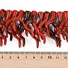 Opaque Acrylic Imitation Coral Beads Strands SACR-P033-02B-06-4