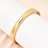 304 Stainless Steel Rhinestone Hinged Bangles for Women BJEW-B168-16G-1