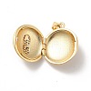 Rack Plating Brass Micro Pave Clear Cubic Zirconia Locket Pendants KK-M227-06G-4