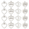 16Pcs 4 Style 304 Stainless Steel Charms STAS-DC0005-46-1