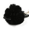 Cute Cat PU Leather & Imitate Rex Rabbit Fur Ball Keychain KEYC-C005-01C-3