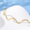 304 Stainless Steel Cuff Bangle for Women BJEW-C076-05G-3