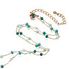 Glass Faceted Round Beaded Chains CHS-N003-07-5
