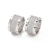 Brass Micro Pave Clear Cubic Zirconia Beads KK-E068-VC483-3